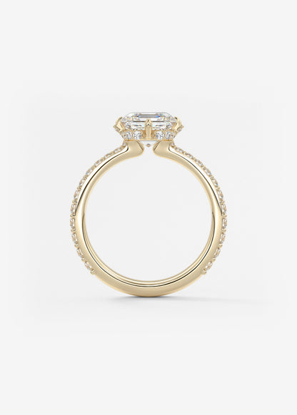 Oval Solitaire With Raised Basket Gallery Lab Grown Diamond Engagement Ring
