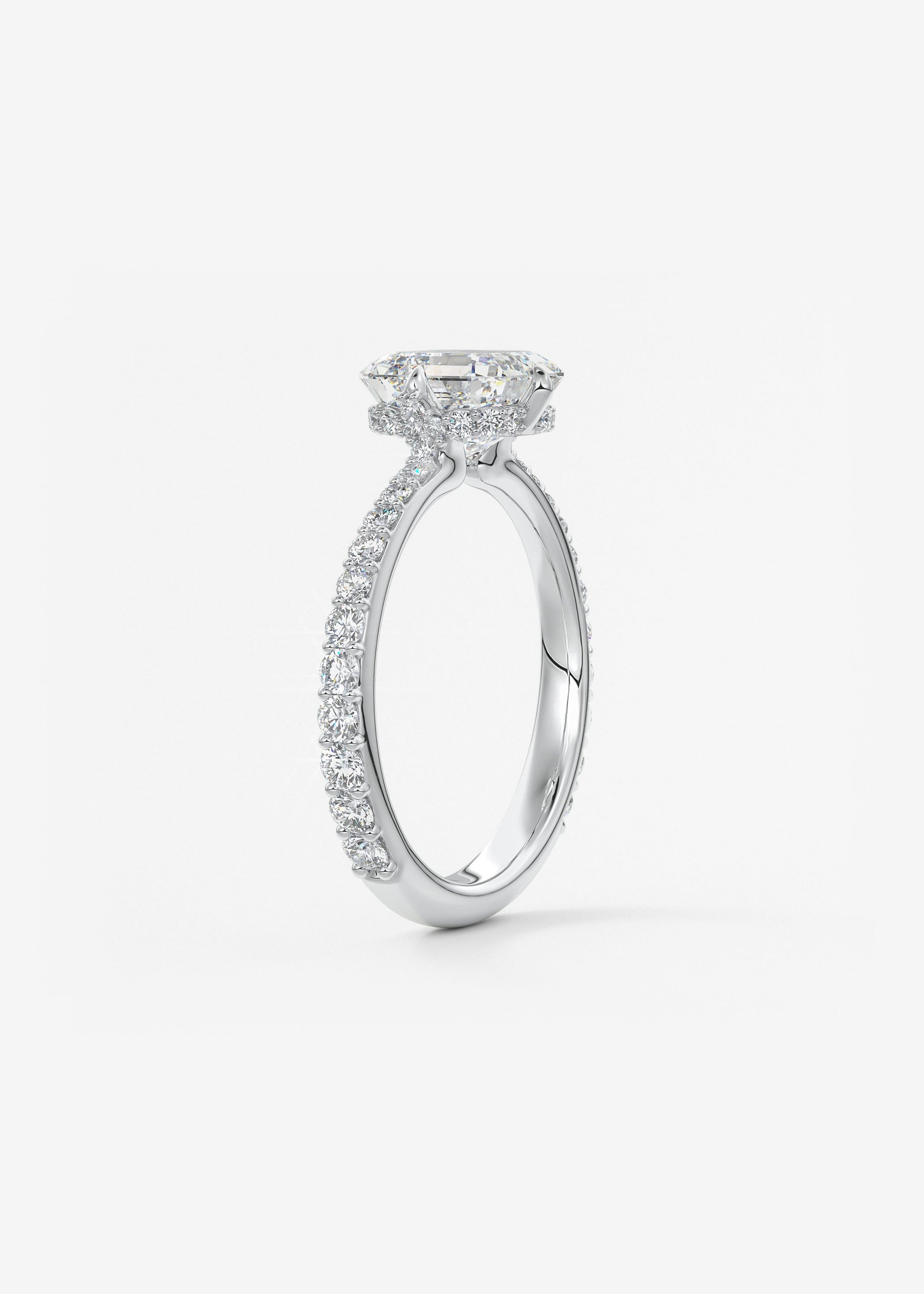 Oval Solitaire With Raised Basket Gallery Lab Grown Diamond Engagement Ring