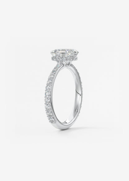 Oval Solitaire With Raised Basket Gallery Lab Grown Diamond Engagement Ring