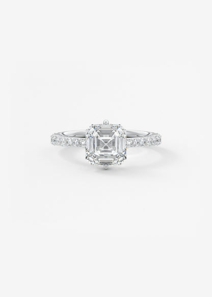 Oval Solitaire With Raised Basket Gallery Lab Grown Diamond Engagement Ring