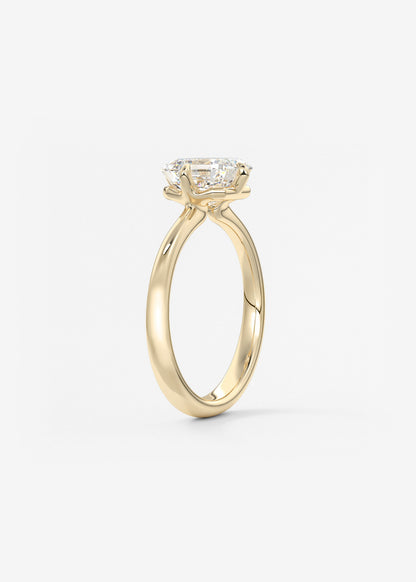 Oval Solitaire With Raised Basket Gallery Lab Grown Diamond Engagement Ring