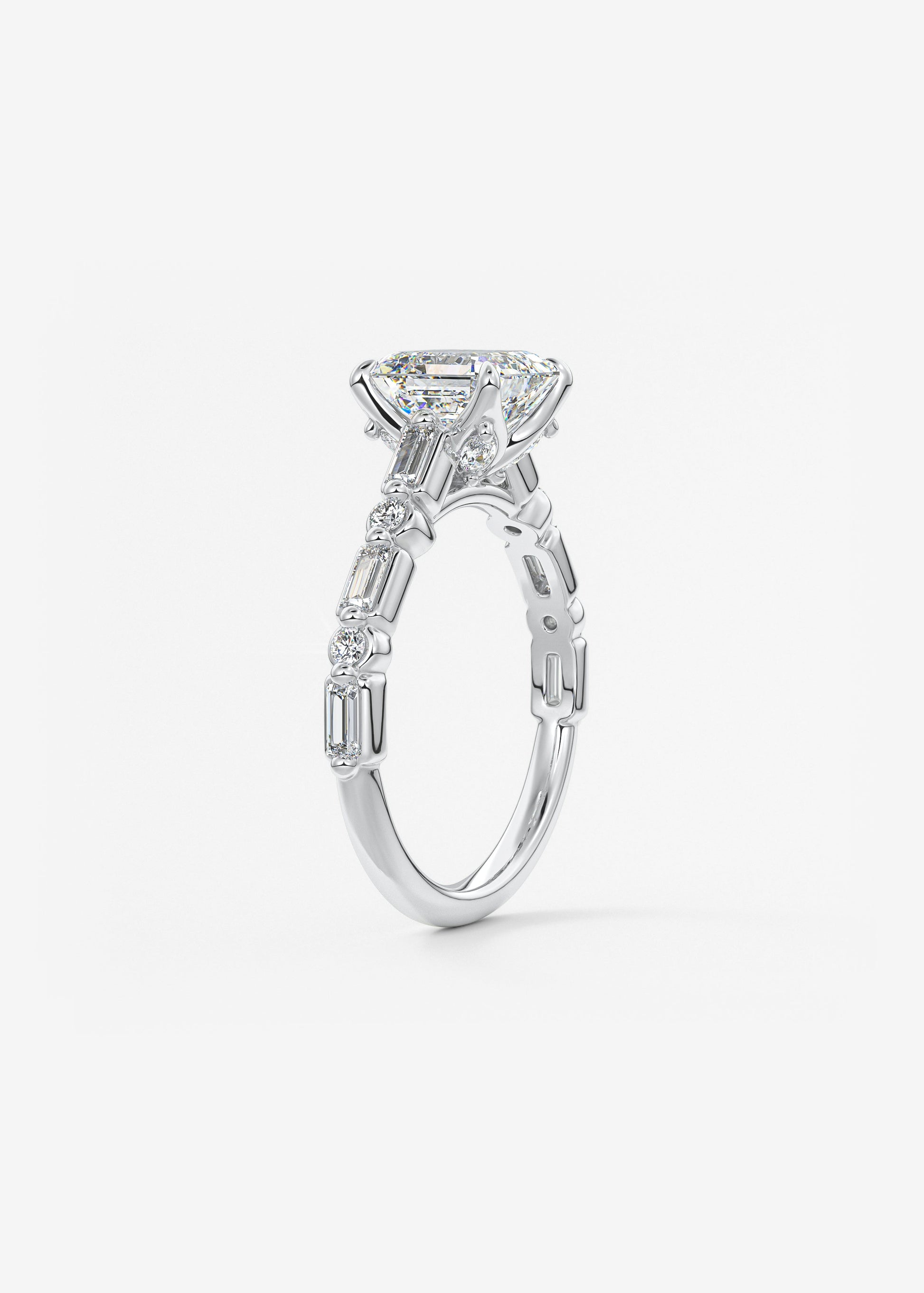 Oval Solitaire With Raised Basket Gallery Lab Grown Diamond Engagement Ring