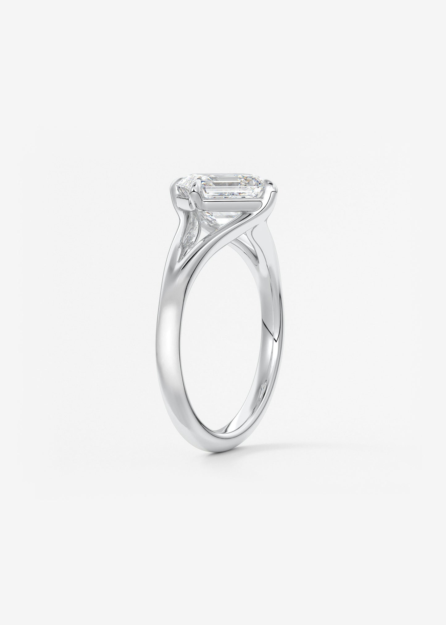 Oval Solitaire With Raised Basket Gallery Lab Grown Diamond Engagement Ring