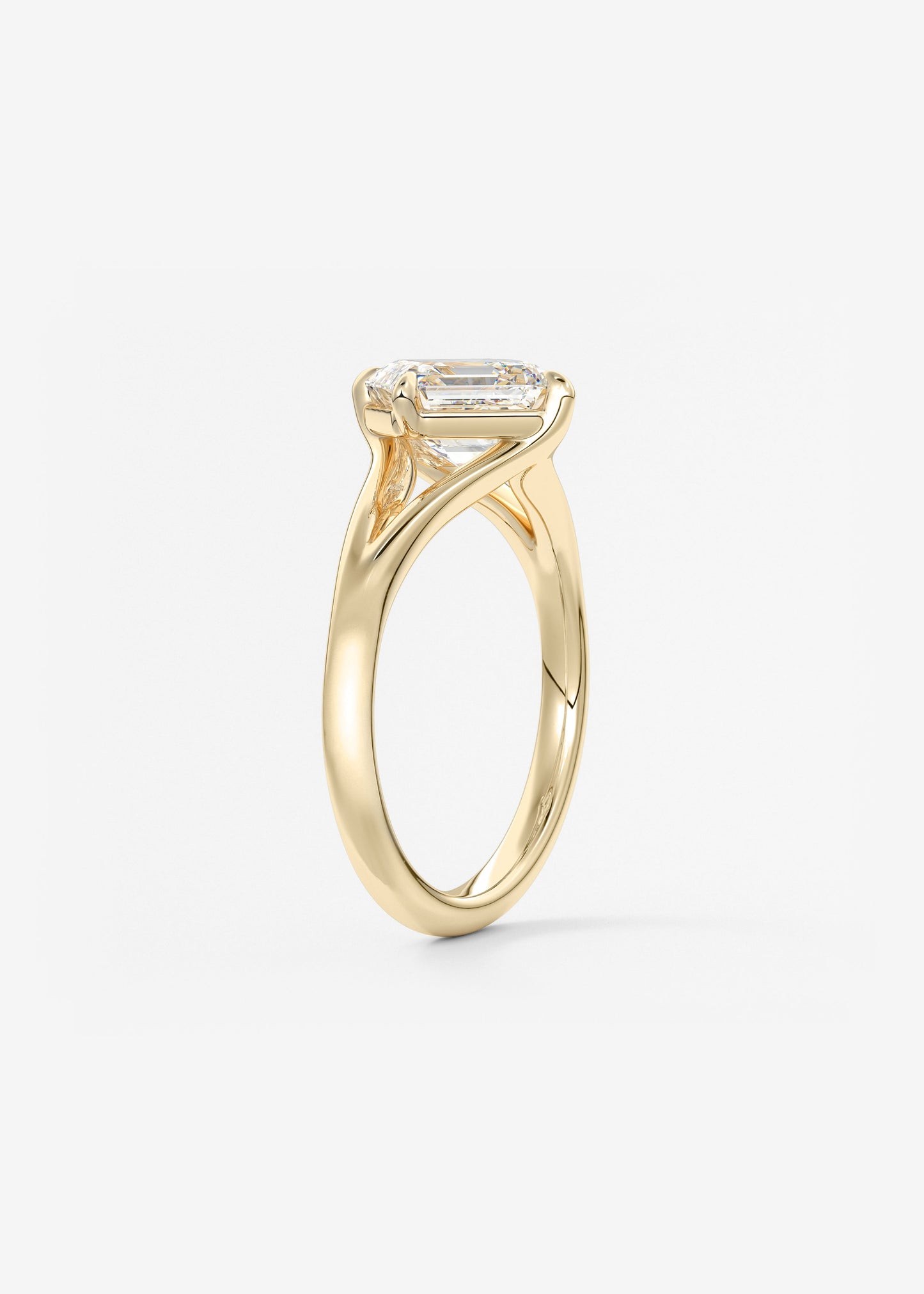 Oval Solitaire With Raised Basket Gallery Lab Grown Diamond Engagement Ring