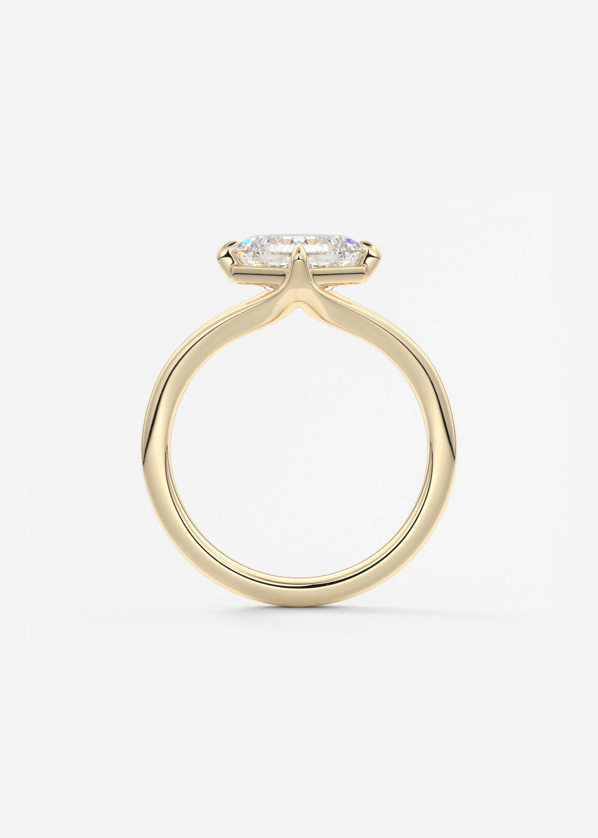 Oval Solitaire With Raised Basket Gallery Lab Grown Diamond Engagement Ring