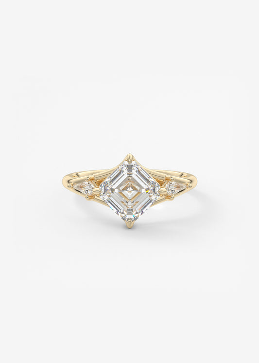 Oval Solitaire With Raised Basket Gallery Lab Grown Diamond Engagement Ring