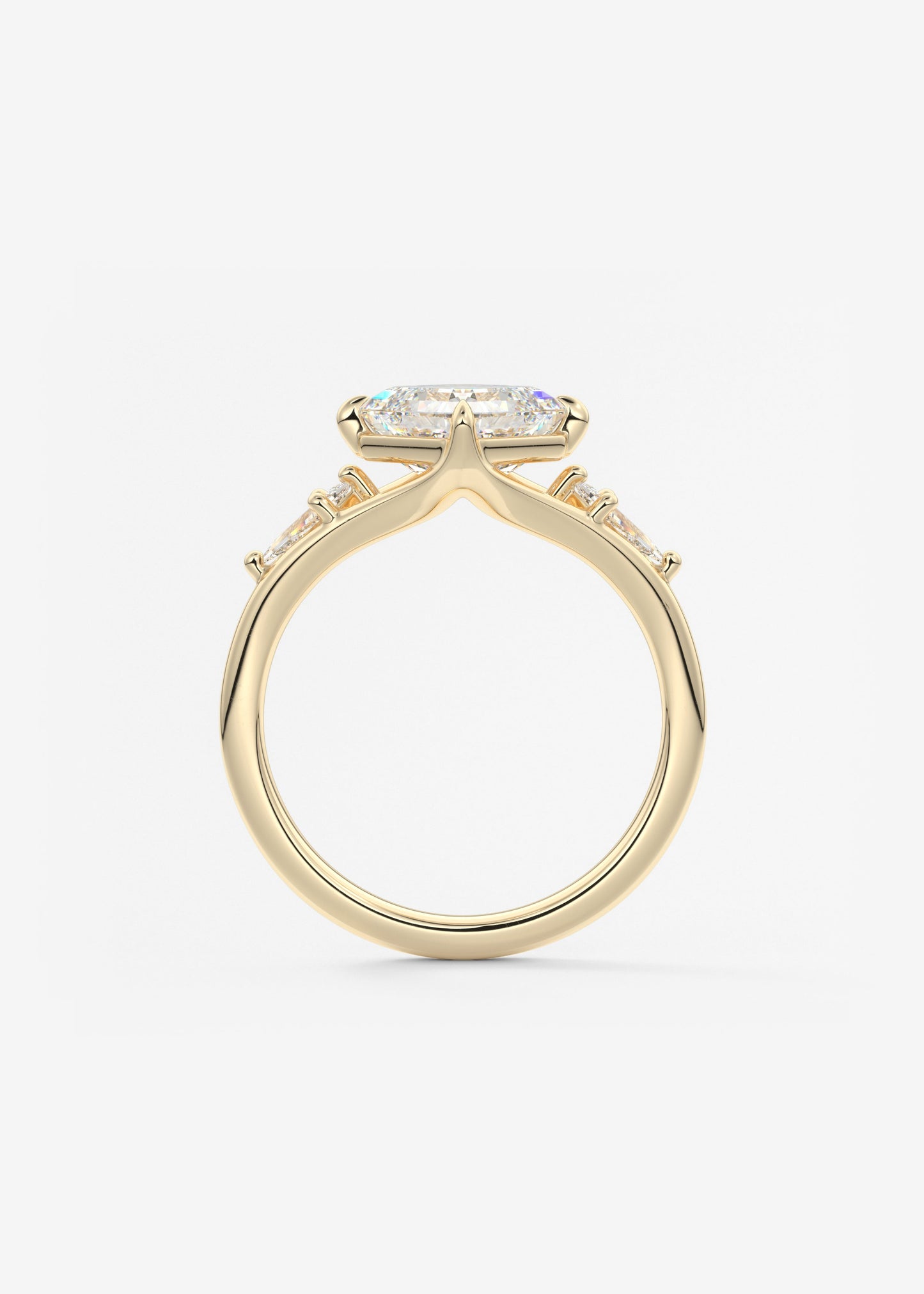 Oval Solitaire With Raised Basket Gallery Lab Grown Diamond Engagement Ring