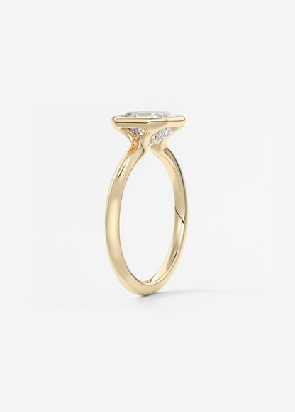 Oval Solitaire With Raised Basket Gallery Lab Grown Diamond Engagement Ring
