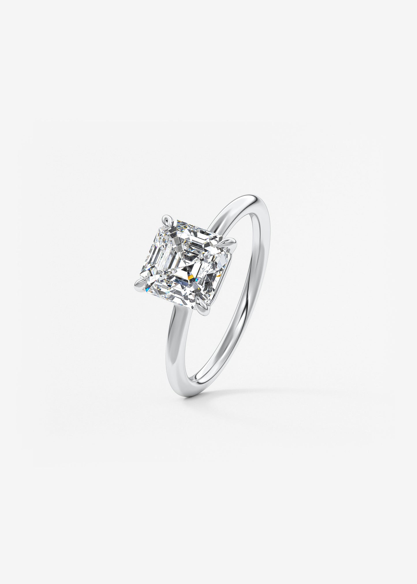 Oval Solitaire With Raised Basket Gallery Lab Grown Diamond Engagement Ring