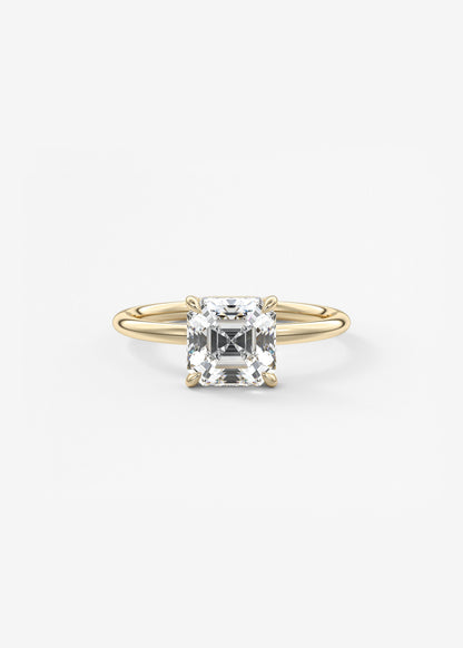 Oval Solitaire With Raised Basket Gallery Lab Grown Diamond Engagement Ring