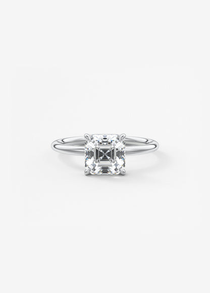 Oval Solitaire With Raised Basket Gallery Lab Grown Diamond Engagement Ring