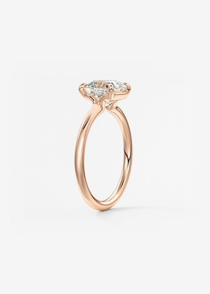 Oval Solitaire With Raised Basket Gallery Lab Grown Diamond Engagement Ring