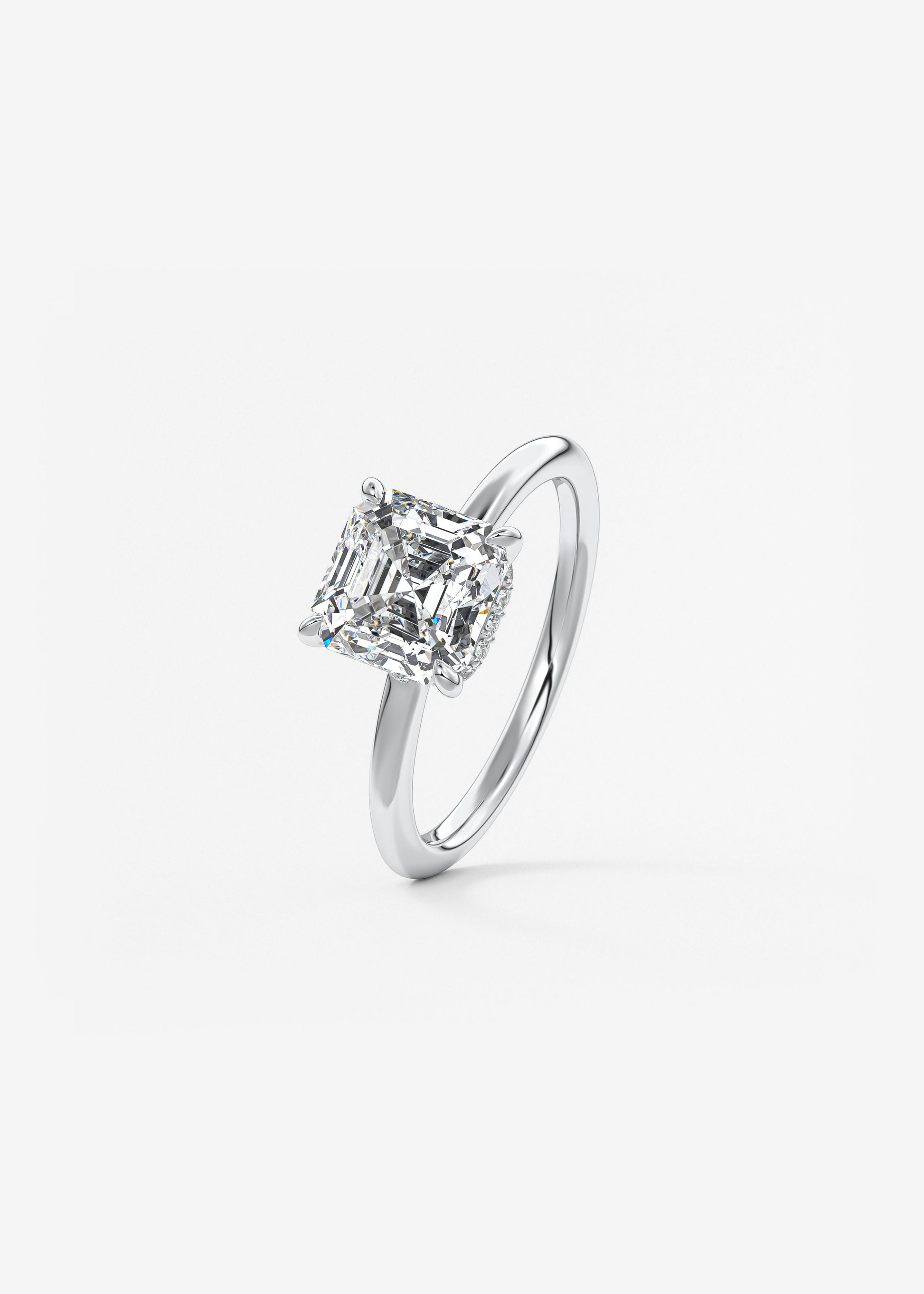 Oval Solitaire With Raised Basket Gallery Lab Grown Diamond Engagement Ring