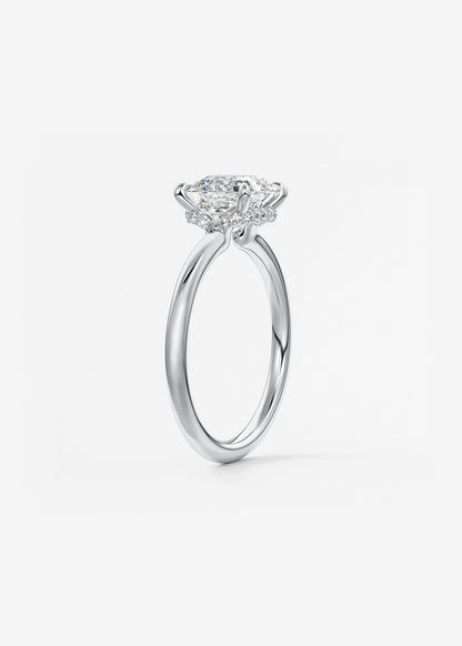 Oval Solitaire With Raised Basket Gallery Lab Grown Diamond Engagement Ring