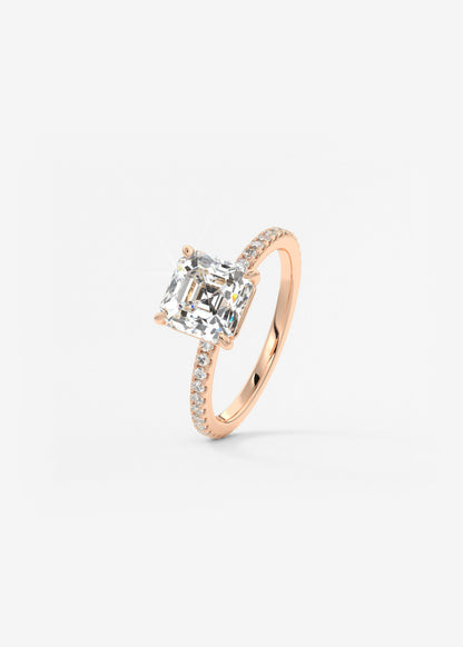 Oval Solitaire With Raised Basket Gallery Lab Grown Diamond Engagement Ring