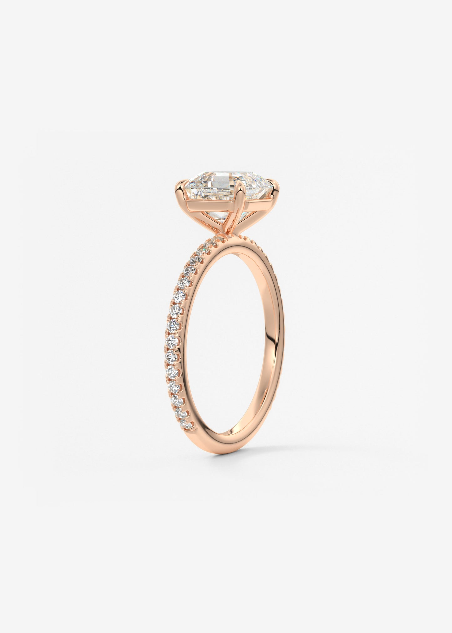Oval Solitaire With Raised Basket Gallery Lab Grown Diamond Engagement Ring