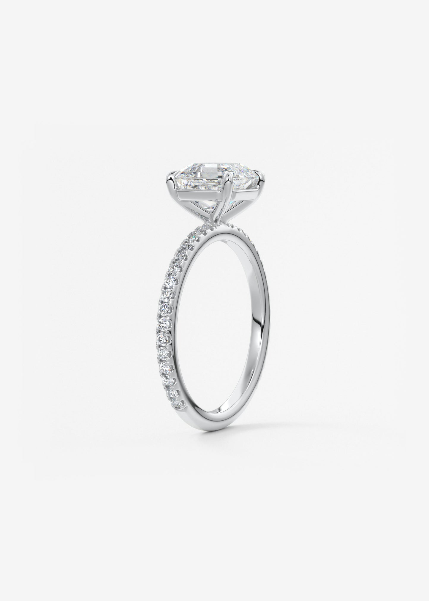 Oval Solitaire With Raised Basket Gallery Lab Grown Diamond Engagement Ring