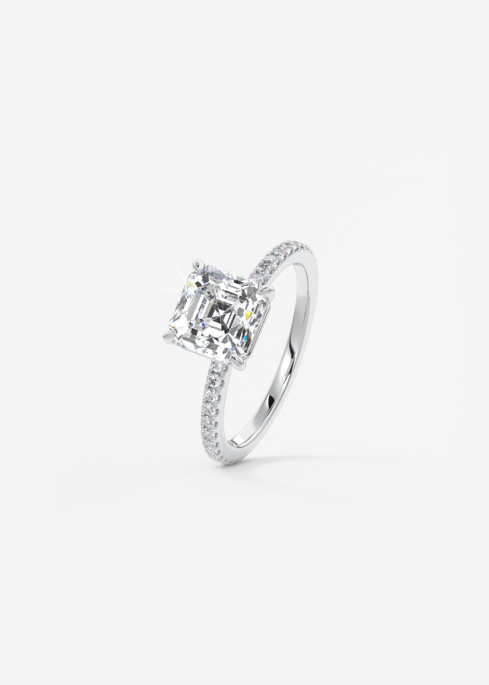 Oval Solitaire With Raised Basket Gallery Lab Grown Diamond Engagement Ring