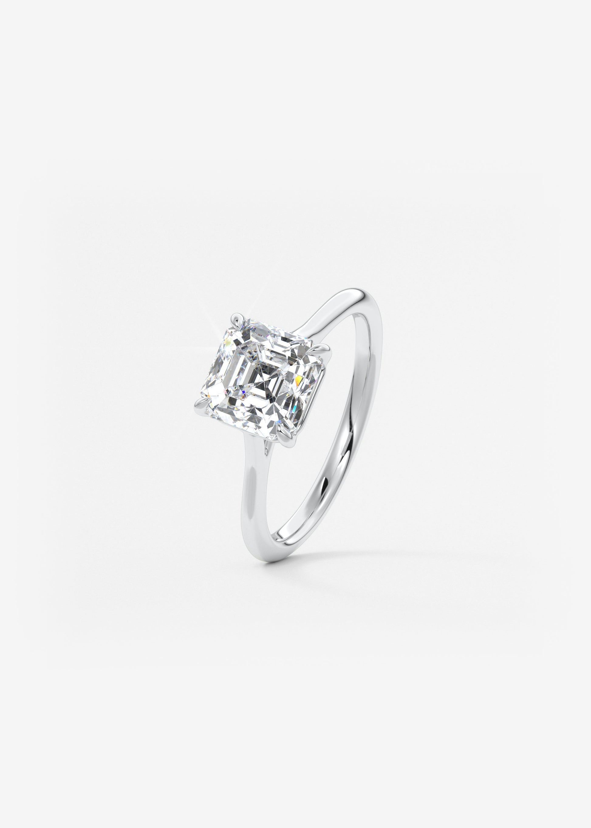 Oval Solitaire With Raised Basket Gallery Lab Grown Diamond Engagement Ring