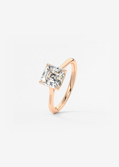Oval Solitaire With Raised Basket Gallery Lab Grown Diamond Engagement Ring