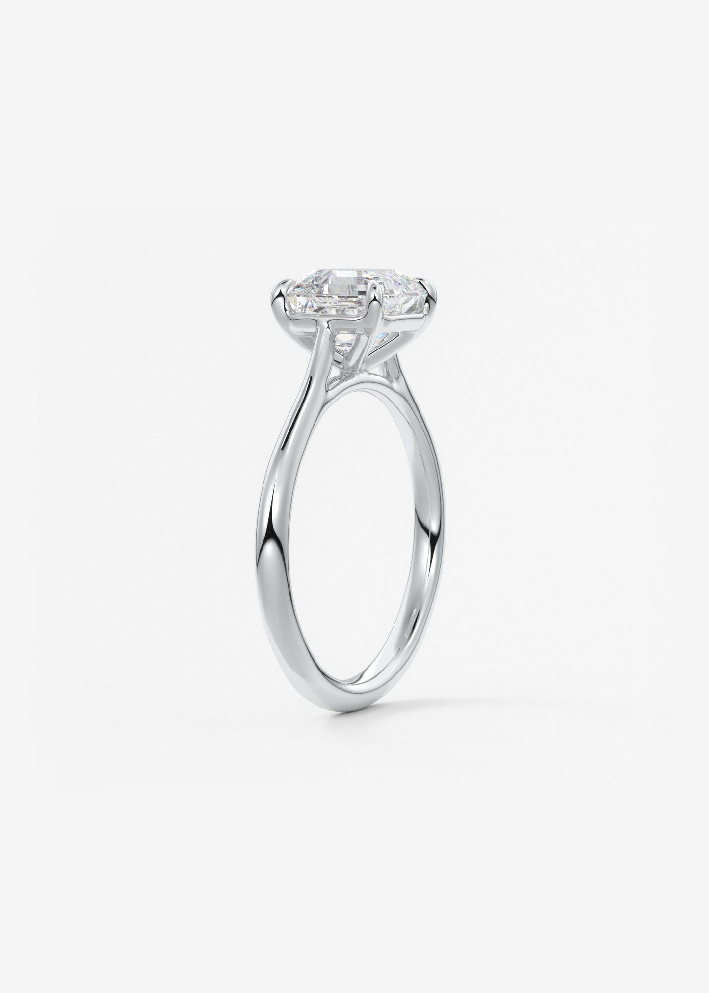Oval Solitaire With Raised Basket Gallery Lab Grown Diamond Engagement Ring