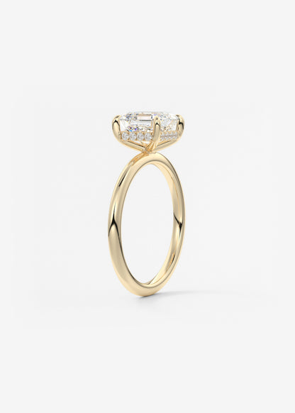 Oval Solitaire With Raised Basket Gallery Lab Grown Diamond Engagement Ring