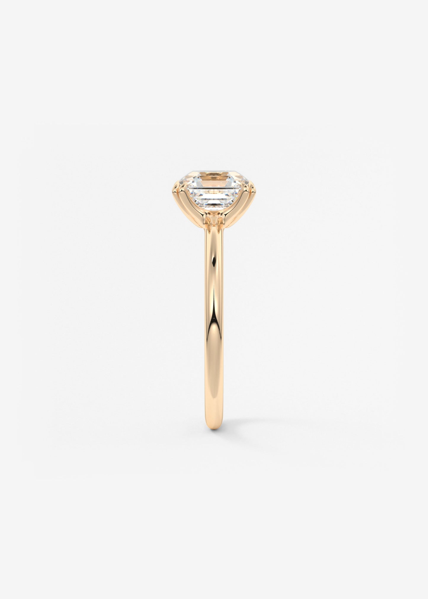 Oval Solitaire With Raised Basket Gallery Lab Grown Diamond Engagement Ring