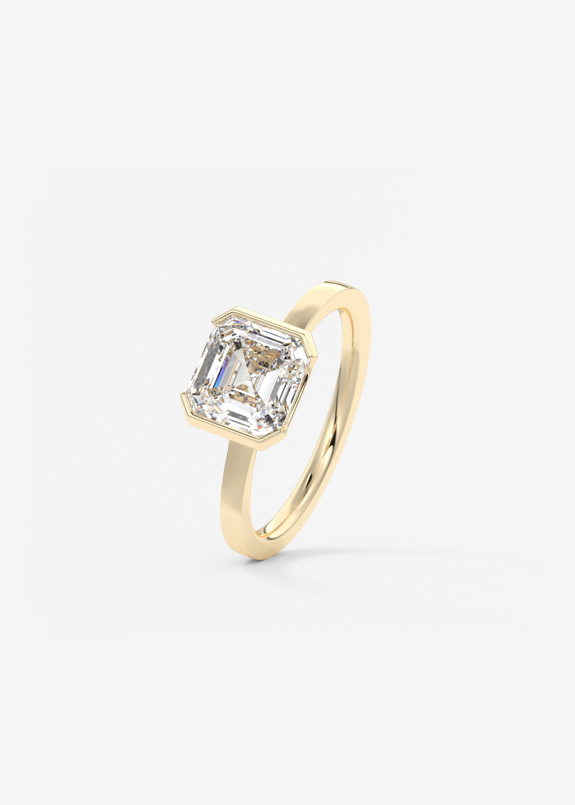 Oval Solitaire With Raised Basket Gallery Lab Grown Diamond Engagement Ring
