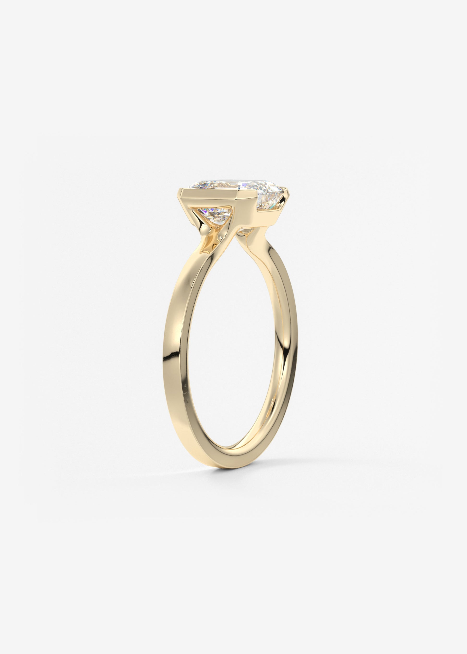 Oval Solitaire With Raised Basket Gallery Lab Grown Diamond Engagement Ring