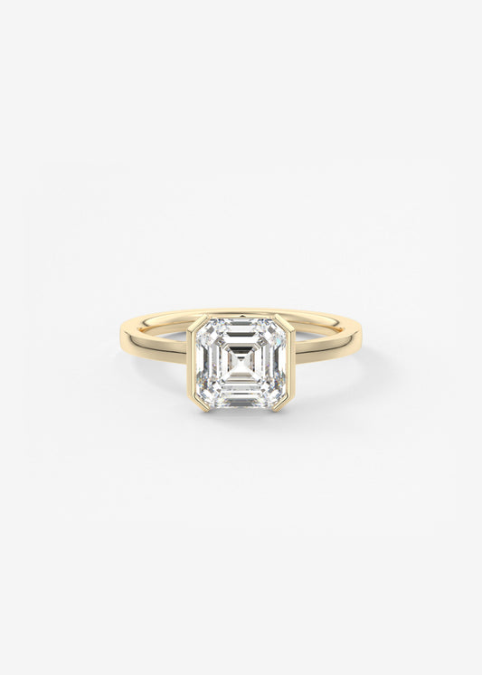Oval Solitaire With Raised Basket Gallery Lab Grown Diamond Engagement Ring