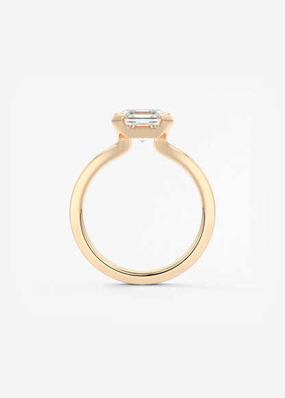 Oval Solitaire With Raised Basket Gallery Lab Grown Diamond Engagement Ring