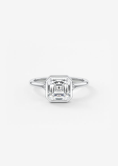 Oval Solitaire With Raised Basket Gallery Lab Grown Diamond Engagement Ring