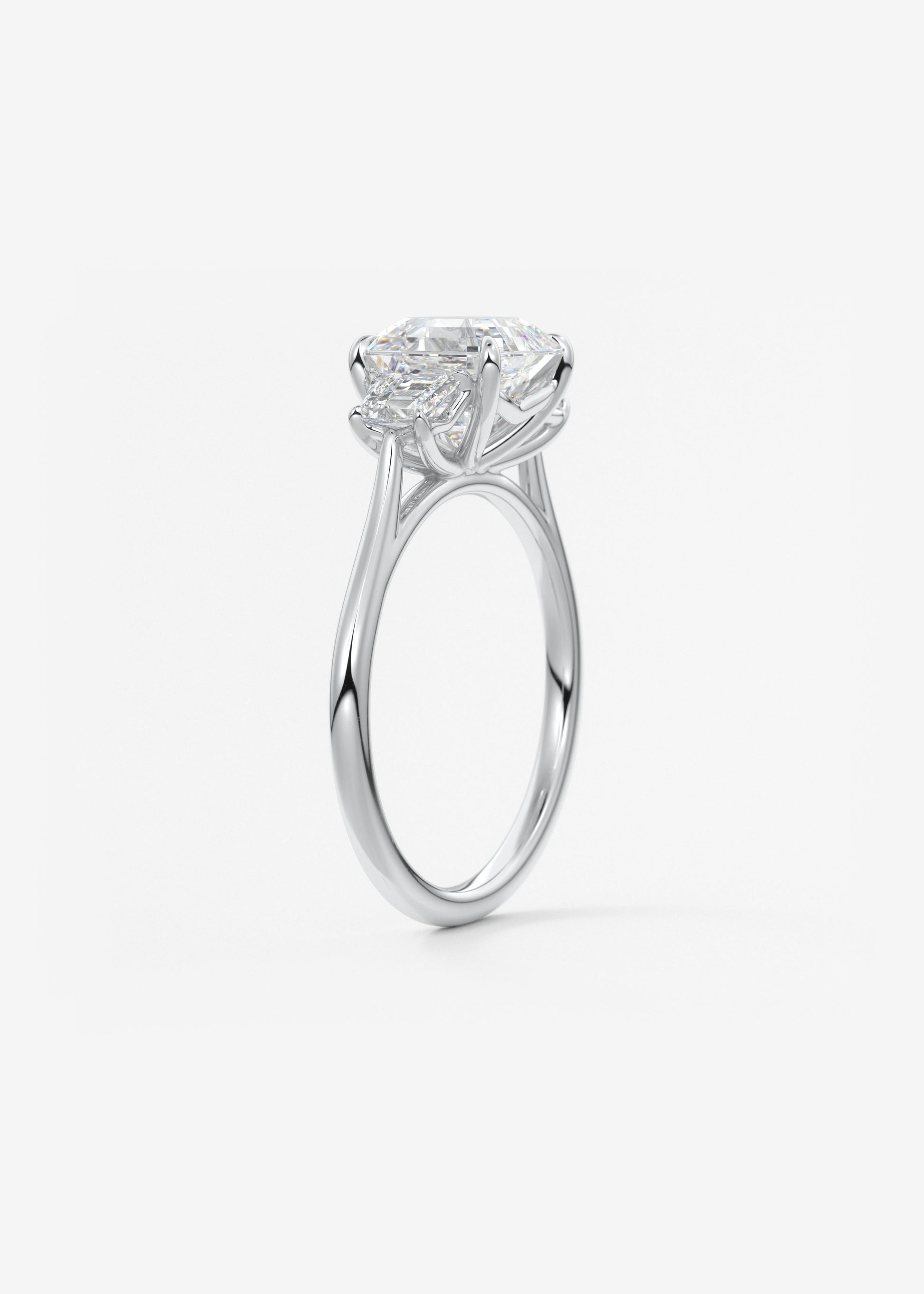 Oval Solitaire With Raised Basket Gallery Lab Grown Diamond Engagement Ring
