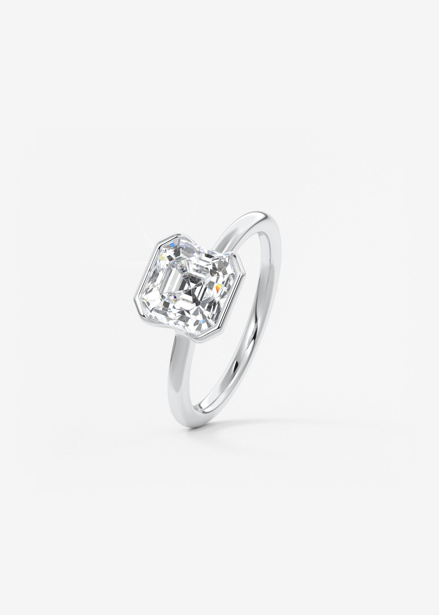 Oval Solitaire With Raised Basket Gallery Lab Grown Diamond Engagement Ring