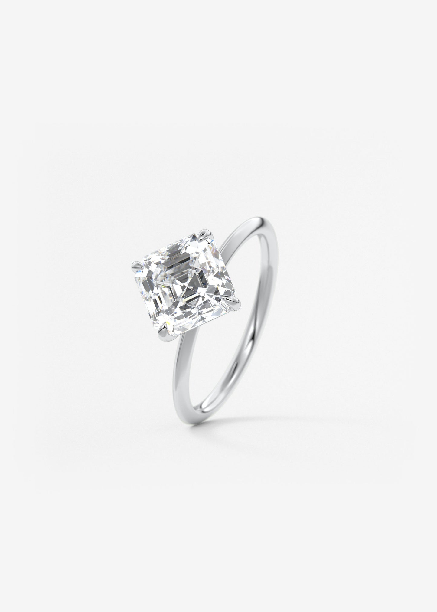 Oval Solitaire With Raised Basket Gallery Lab Grown Diamond Engagement Ring