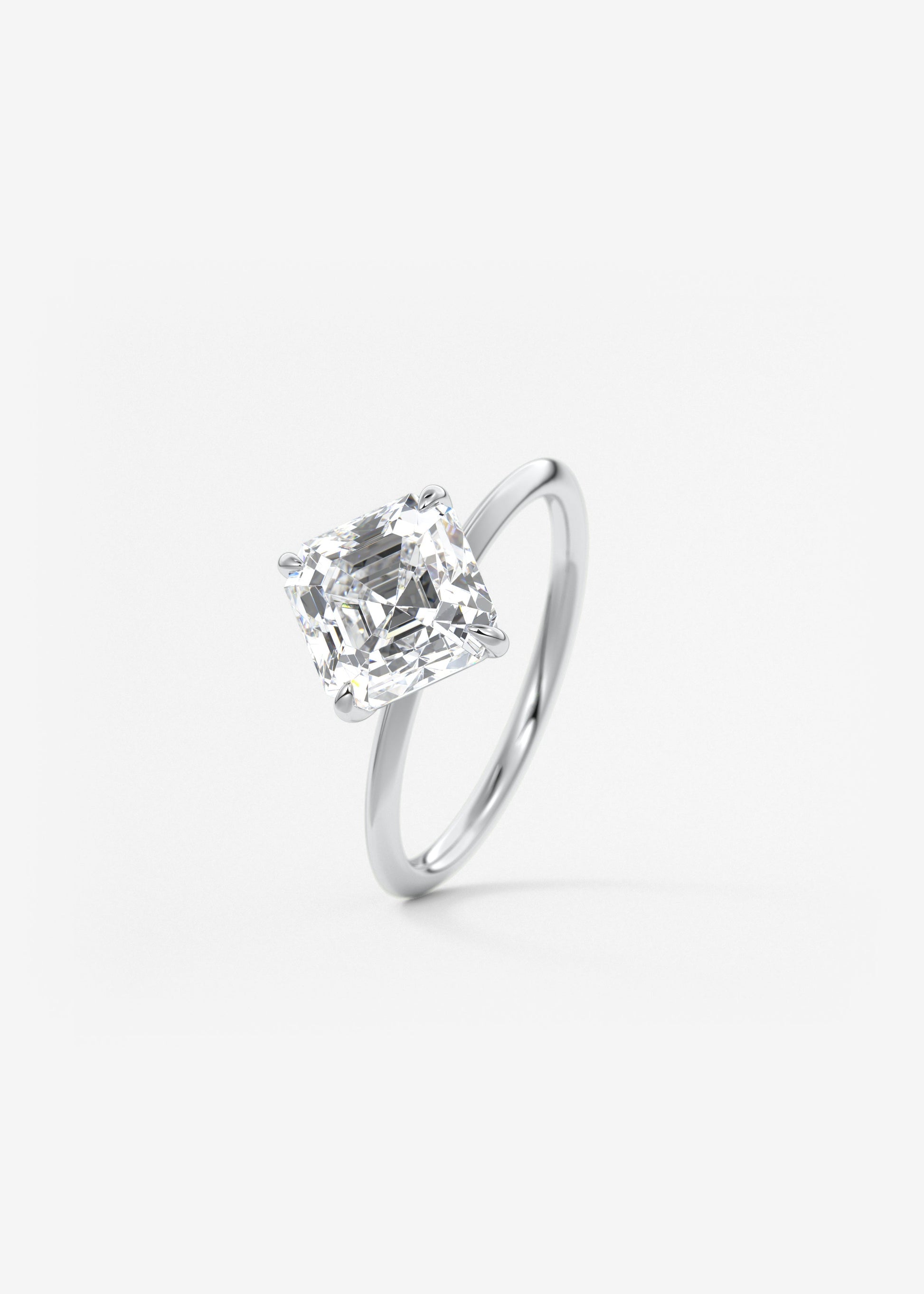Oval Solitaire With Raised Basket Gallery Lab Grown Diamond Engagement Ring