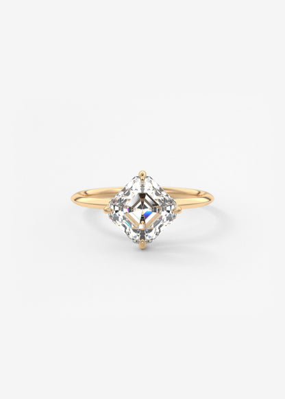 Oval Solitaire With Raised Basket Gallery Lab Grown Diamond Engagement Ring