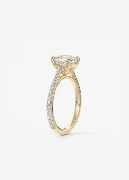 Oval Solitaire With Raised Basket Gallery Lab Grown Diamond Engagement Ring