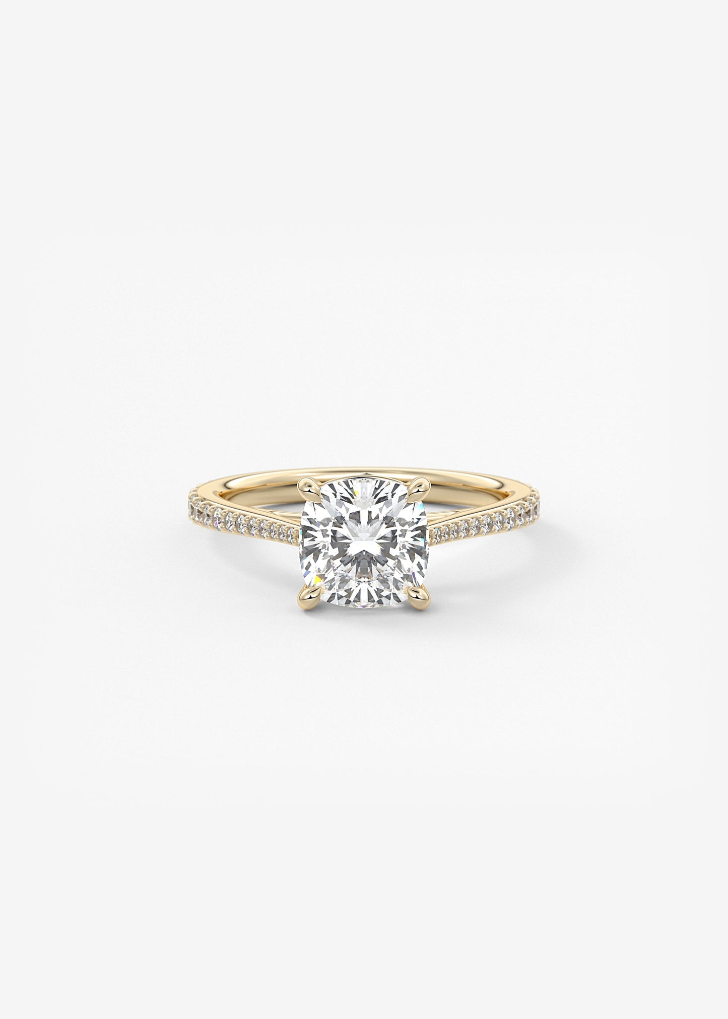 Oval Solitaire With Raised Basket Gallery Lab Grown Diamond Engagement Ring