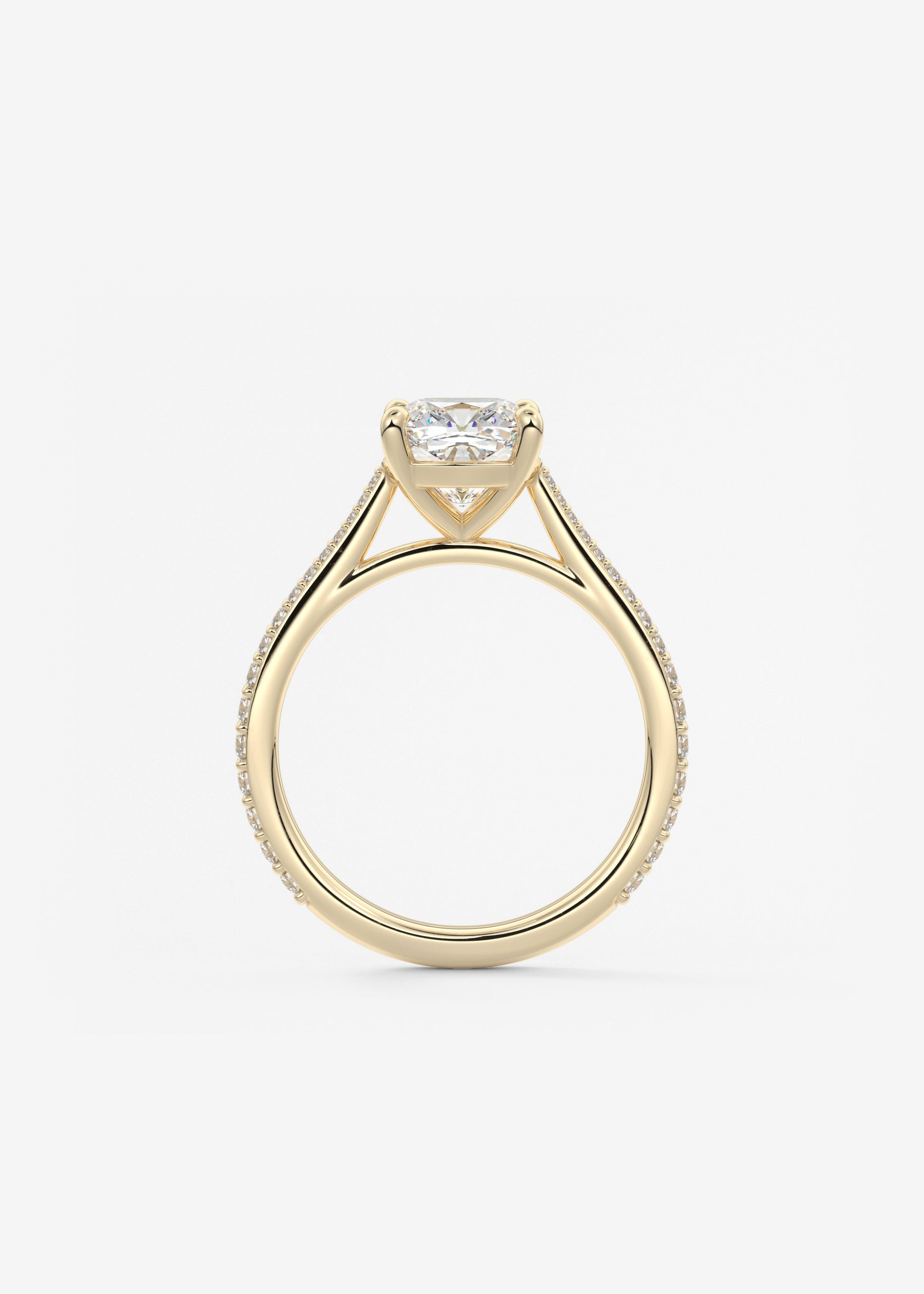 Oval Solitaire With Raised Basket Gallery Lab Grown Diamond Engagement Ring