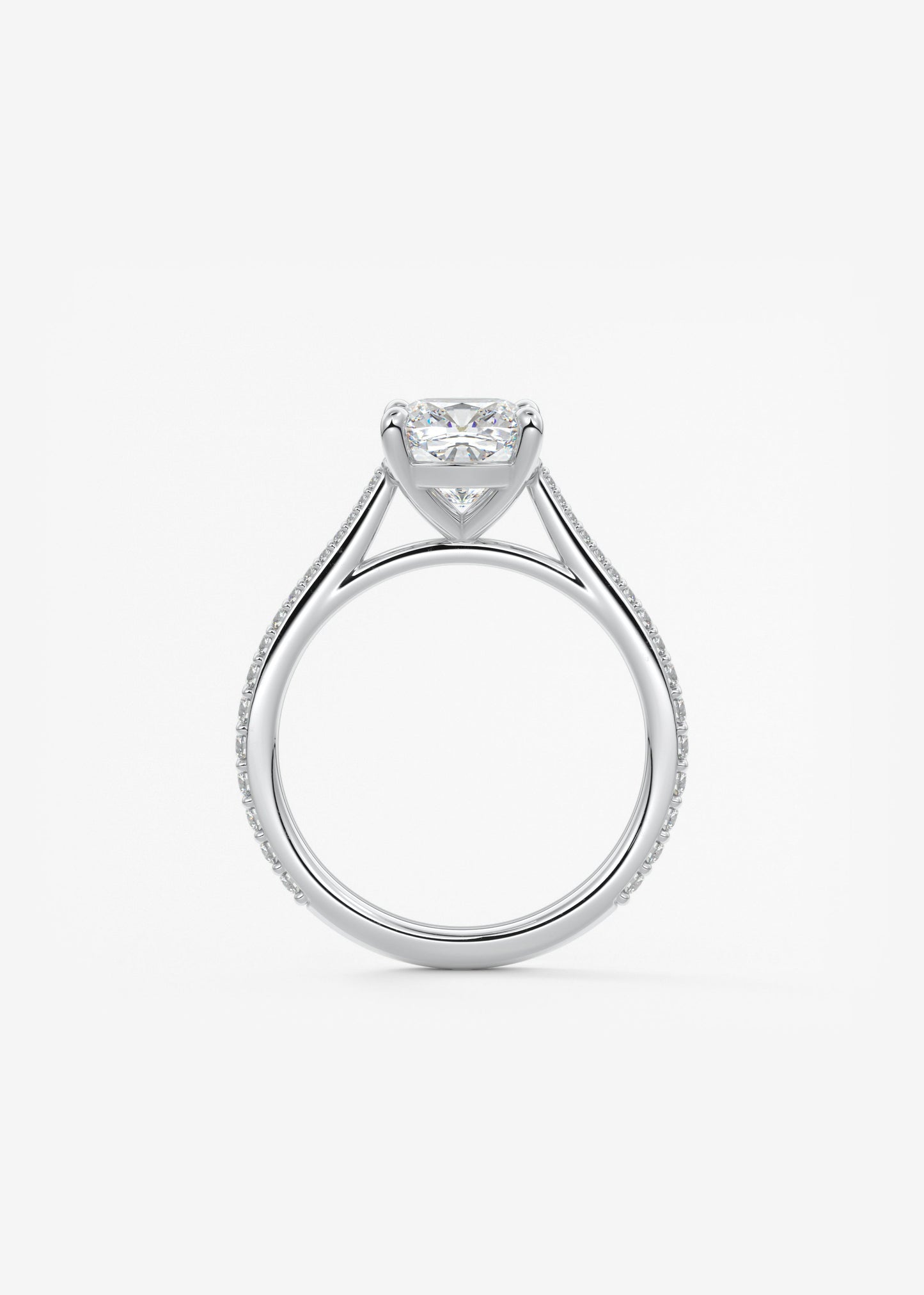 Oval Solitaire With Raised Basket Gallery Lab Grown Diamond Engagement Ring