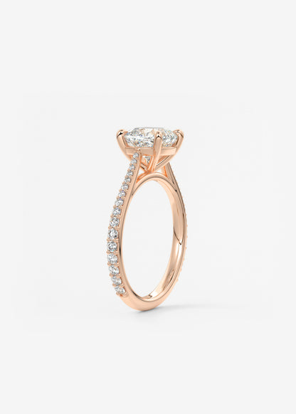 Oval Solitaire With Raised Basket Gallery Lab Grown Diamond Engagement Ring