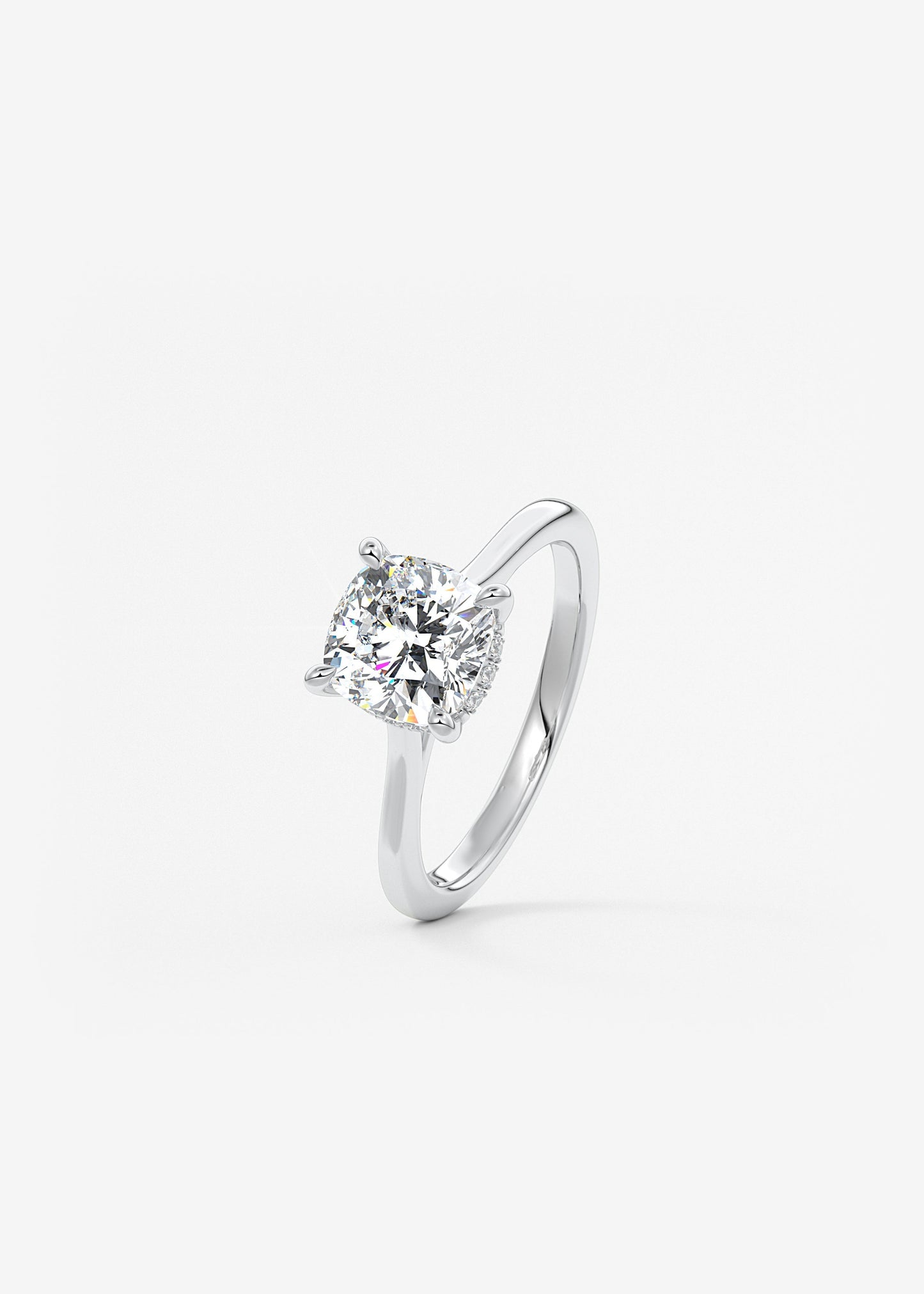 Oval Solitaire With Raised Basket Gallery Lab Grown Diamond Engagement Ring