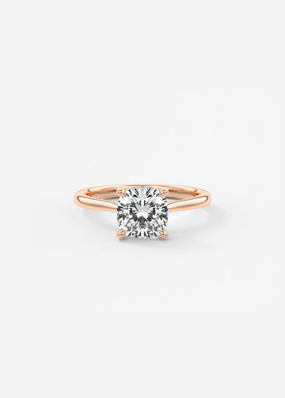 Oval Solitaire With Raised Basket Gallery Lab Grown Diamond Engagement Ring
