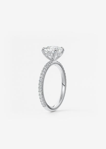 Oval Solitaire With Raised Basket Gallery Lab Grown Diamond Engagement Ring
