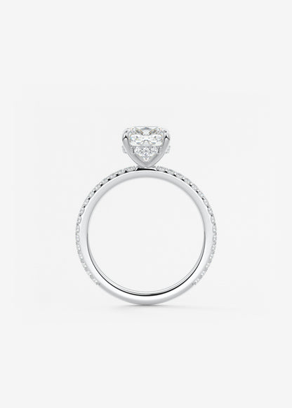 Oval Solitaire With Raised Basket Gallery Lab Grown Diamond Engagement Ring