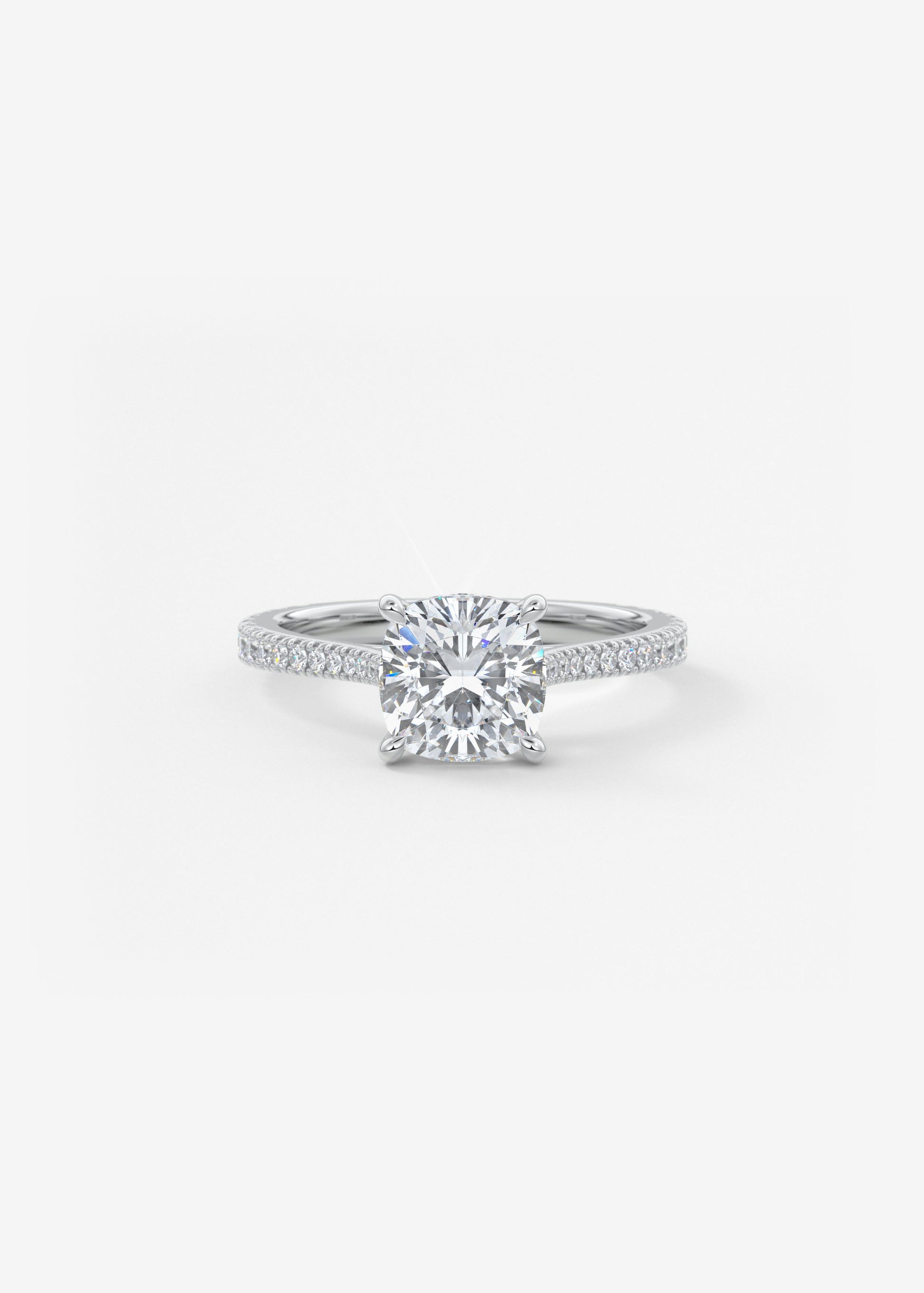 Oval Solitaire With Raised Basket Gallery Lab Grown Diamond Engagement Ring