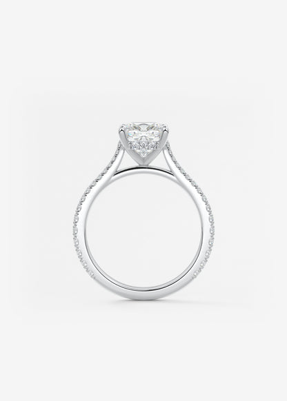 Oval Solitaire With Raised Basket Gallery Lab Grown Diamond Engagement Ring