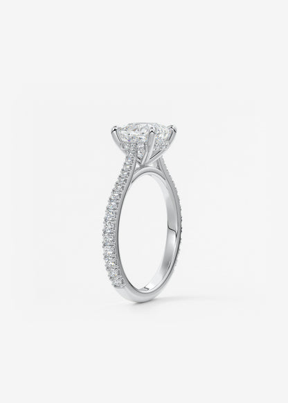 Oval Solitaire With Raised Basket Gallery Lab Grown Diamond Engagement Ring