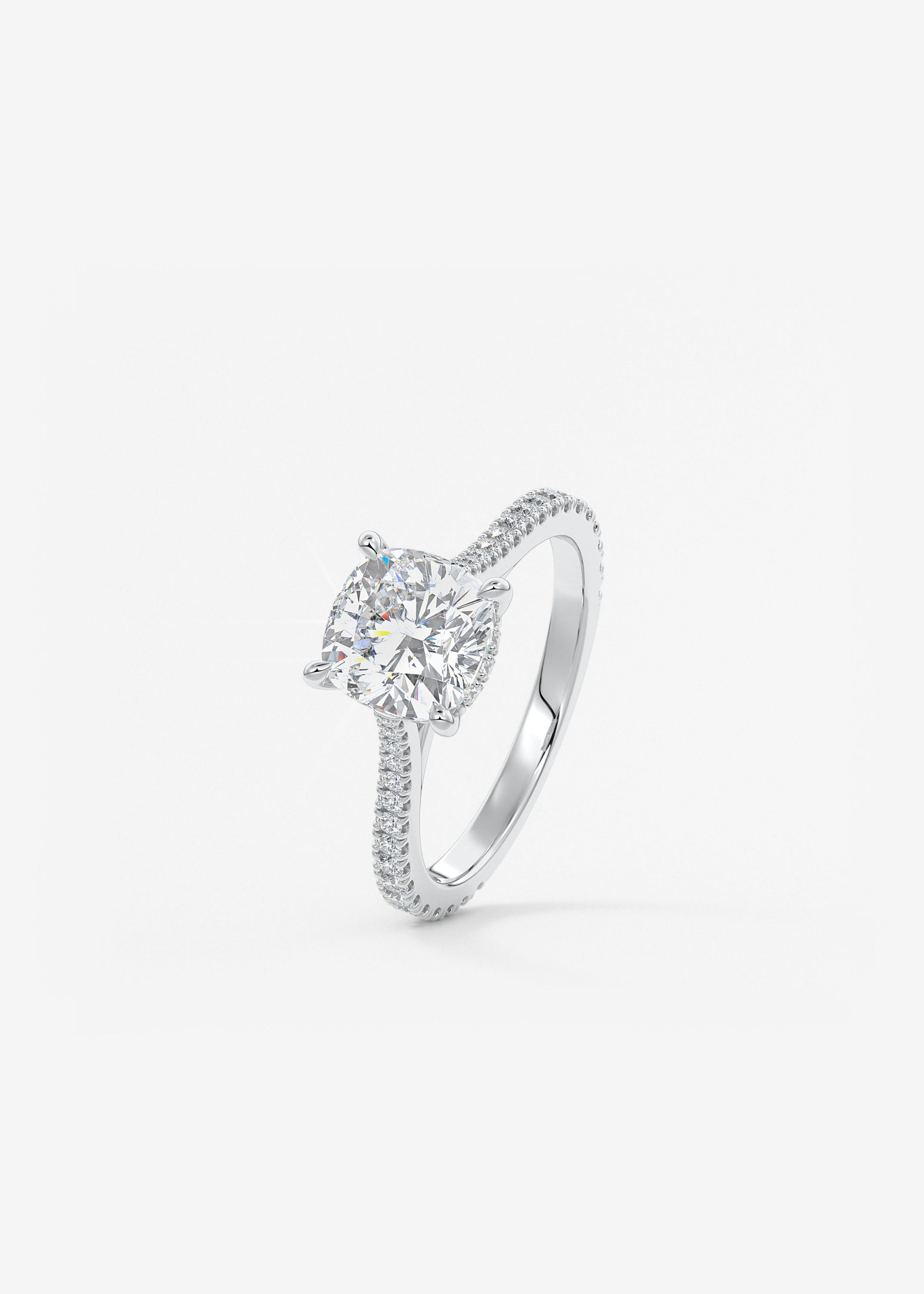Oval Solitaire With Raised Basket Gallery Lab Grown Diamond Engagement Ring